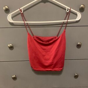 XS Maroon Red Cami Top Crop Tank